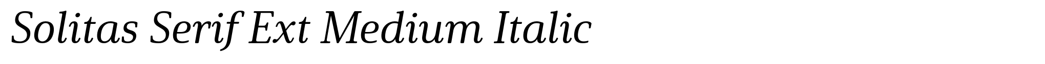Solitas Serif Ext Medium Italic image